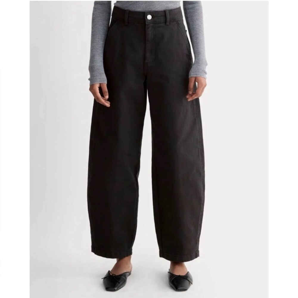 Everlane The Utility Curve Pant Denim Jeans Black Organic Cotton Size 10